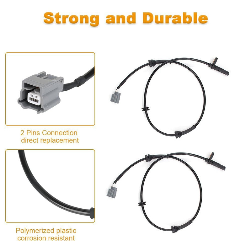 2Pcs ABS Wheel Speed Sensor for Nissan Rogue 2014-2020 Front Driver Passenger