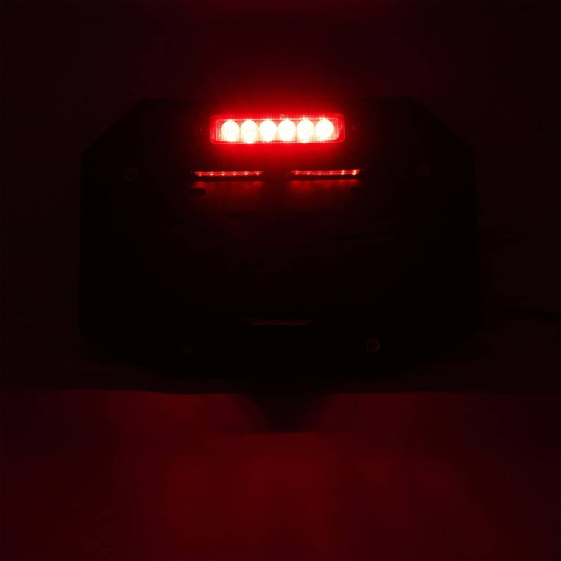 DURAFORCE Spare Tire License Plate With Third Brake Light for Jeep Wrangler JK 2007-2018