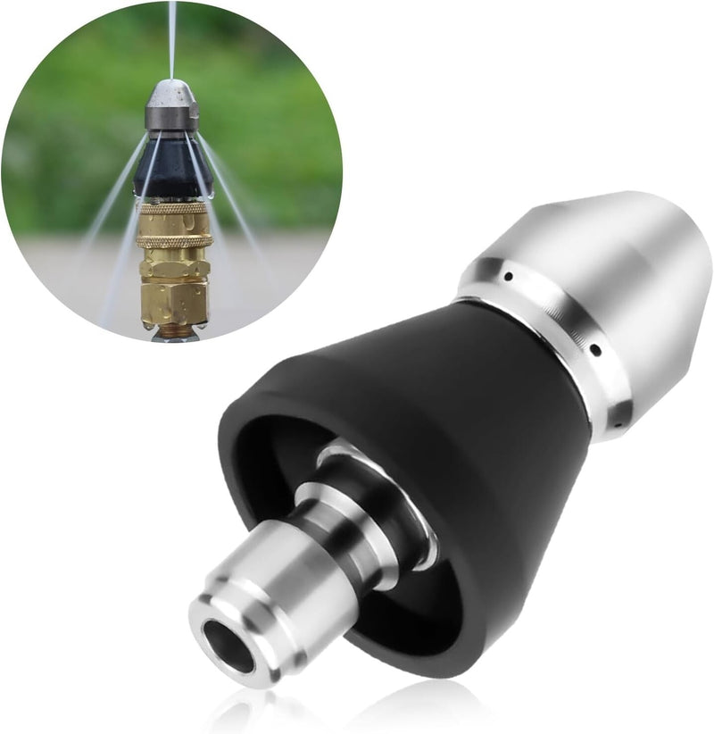 5000psi Sewer Cleaning Tool High Pressure Nozzle 1/4 Inch Connector Pipe Cleaner