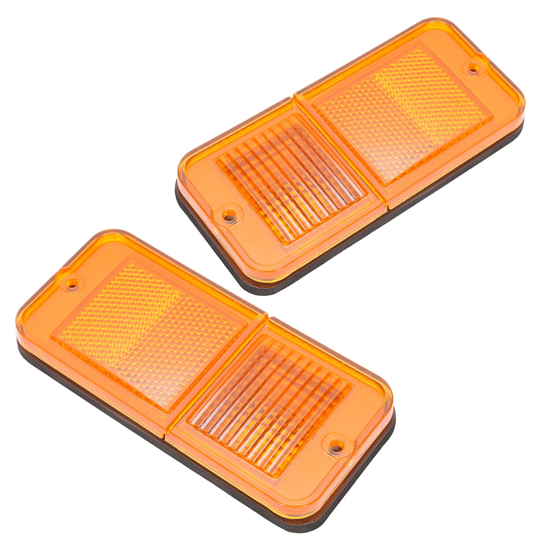Front Amber Side Marker Lights for Chevrolet GMC C/K Pickup Trucks 1968-1972 Set