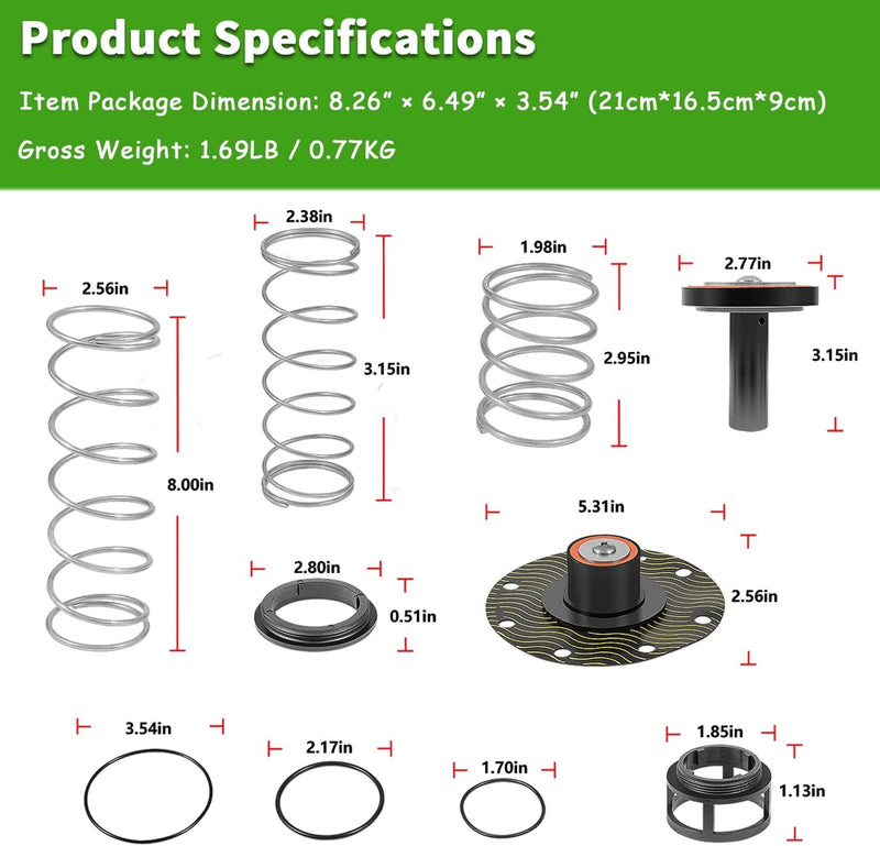 1-1/4"-2" Complete Repair Kit for Zurn Wilkins Backflow 975XL & 975XL2