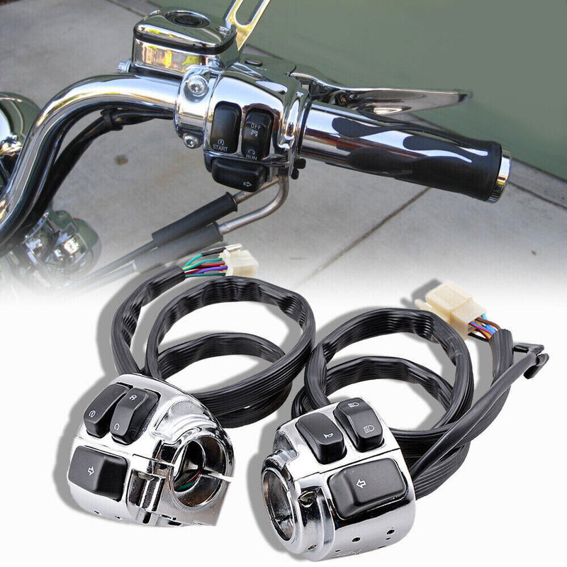Motorcycle Handlebar Control Switches Wiring Harness Kit for Harley 1