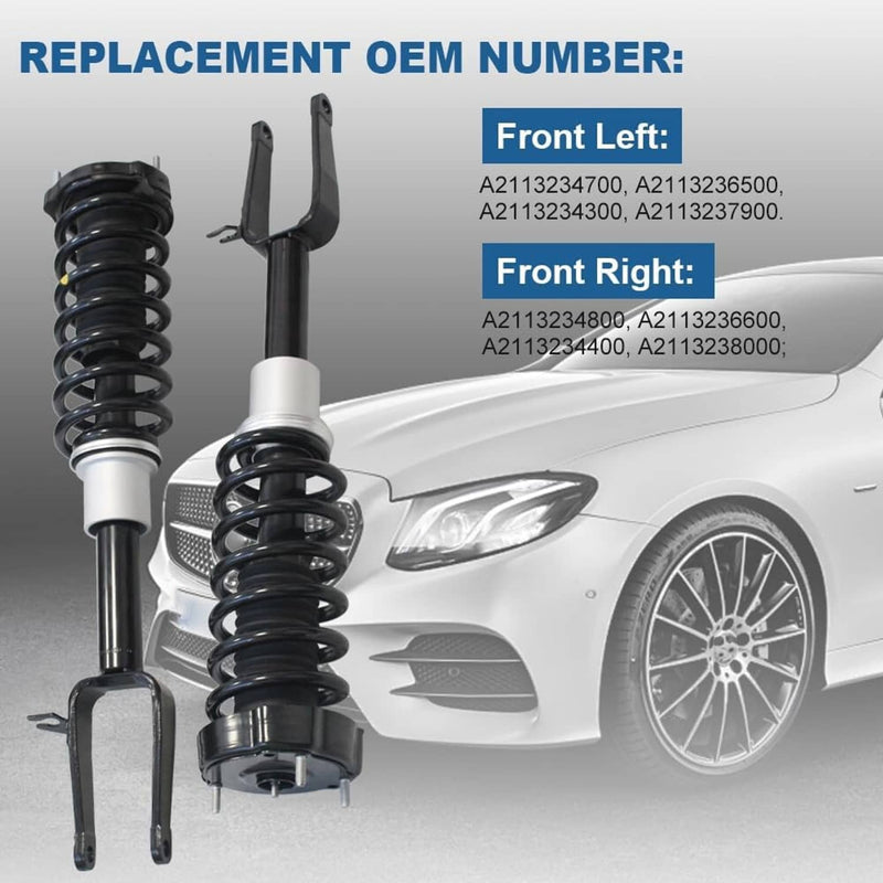 Front Shock Strut Assys Set for Mercedes-Benz W211 S211 E350 4Matic 2006-2009