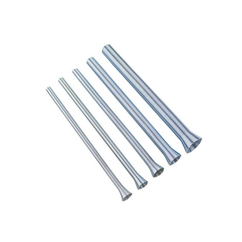 5pcs 21cm Spring Bending Tube Pipe Bender 1/4 5/16 3/8 1/2 5/8 Silver Set