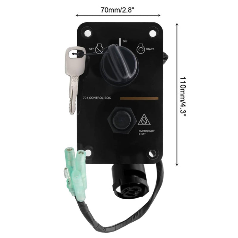 DURAFORCE 704-82570-12-00 Ignition Key Switch Panel for Yamaha Outboard 704-82570-08-00