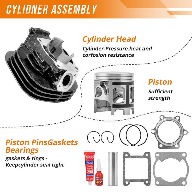 1988-2006 Cylinder Piston Gaskets Top End Kit for Yamaha Blaster 200 YFS200