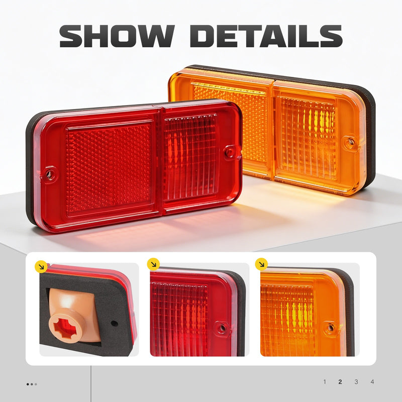 Front Rear Side Marker Lights for Chevrolet and GMC C/K Pickup Trucks 1968-1972
