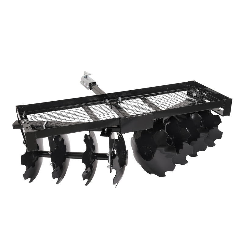 4FT Tow-Behind Notched Disc Harrow for ATV UTV Trailer Tilling w/ 2" Towball