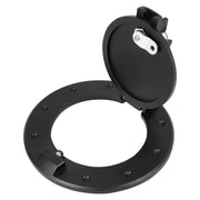 DURAFORCE Locking Fuel Door Gas Tank Cap Cover Aluminum Black For Hummer H2 2003-2009