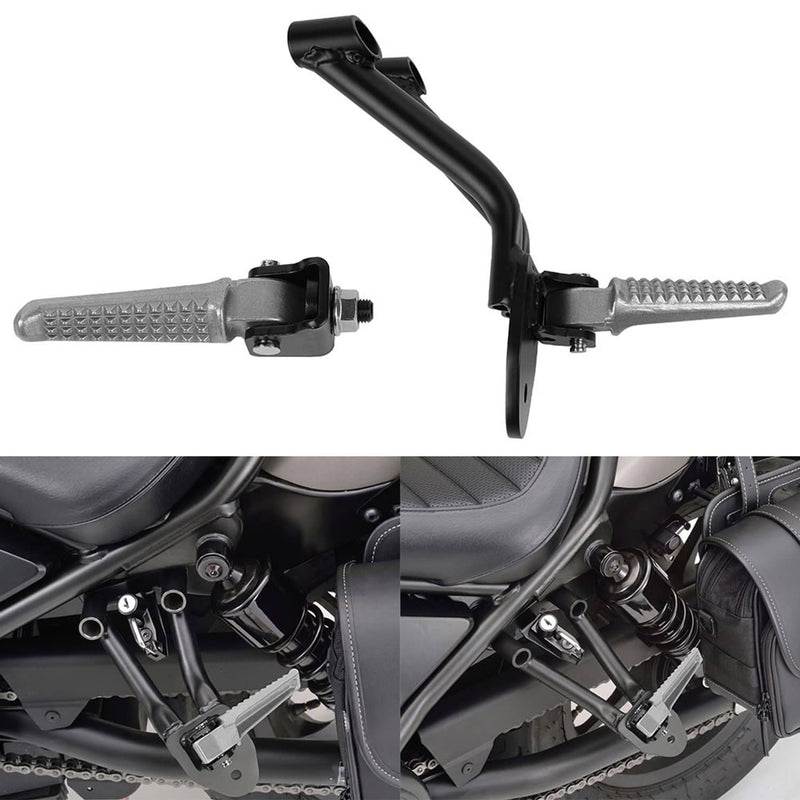 DURAFORCE Rear Foot Pegs Footrests Passenger for Honda CMX300 Rebel 300 2017-2024 2018 19