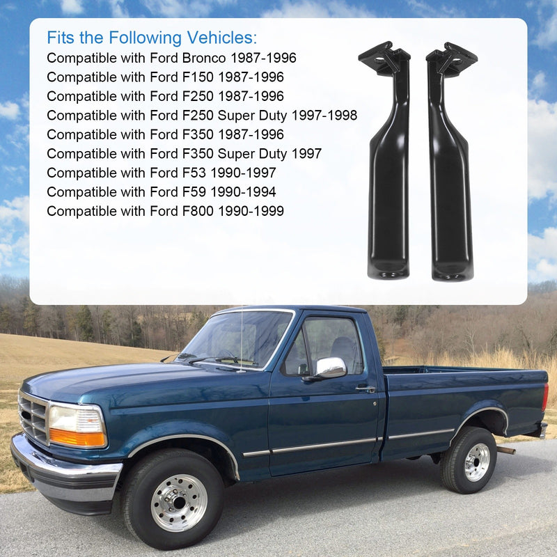 Set of 2 Metal Inside Door Handles LH RH for Ford F150 F250 F350 Truck 87-96