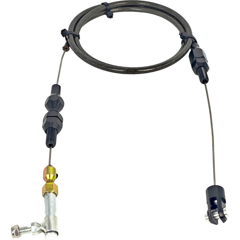 XTC-1000HT36 Throttle Cable Kit for Lokar Steel Wire Black Fitting Aluminum