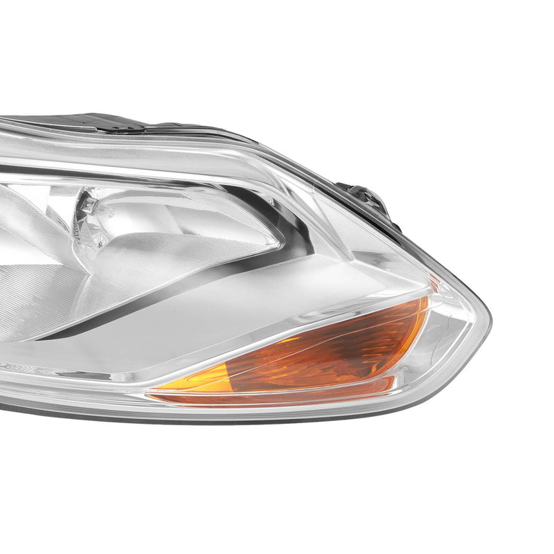 DURAFORCE Chrome Headlight Headlamp Replacement Passenger Side for Ford Focus 2012 13 14