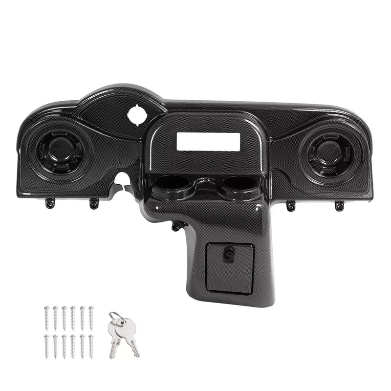 Carbon Fiber Style Radio Speaker Dash Cover for EZGO RXV 2008-Up Golf Cart