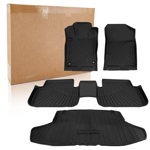 DURAFORCE All Weather Floor Mats Cargo Liner for 2022-2025 Honda Civic Sedan Only