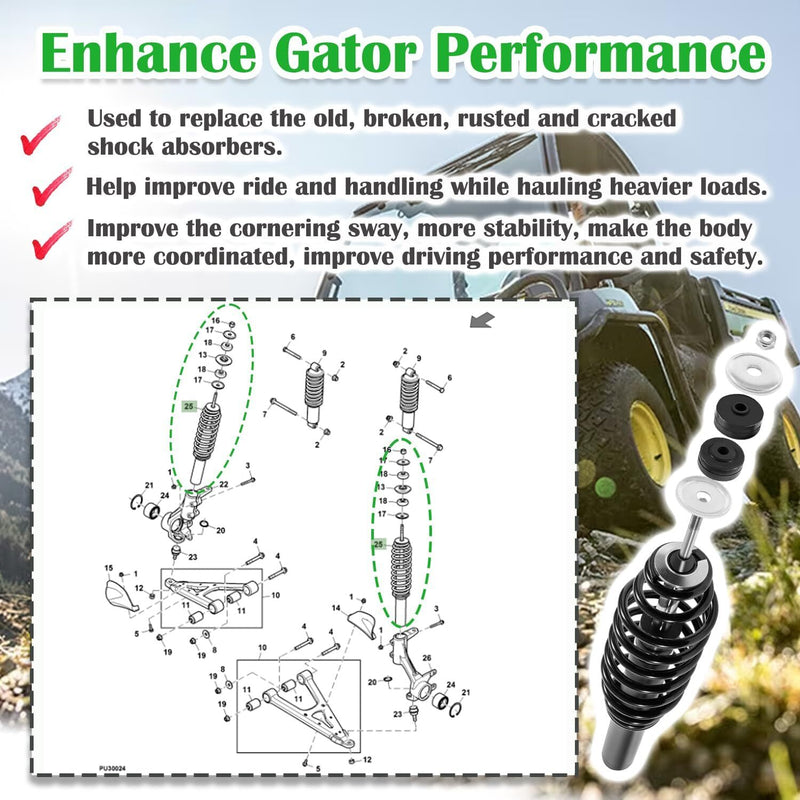 AM137957 AM135372 Shock Absorber Set for John Deere Gator UTV 620I/850D HPX