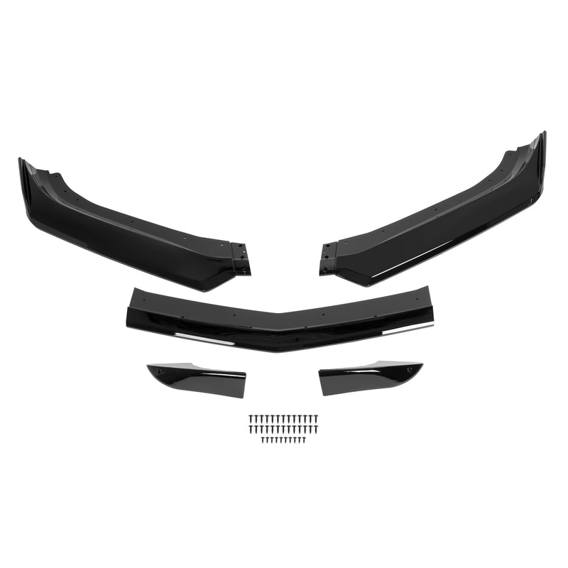Front Bumper Lip Low Spoiler for Chevy Camaro SS V8 2016-2024 Gloss Black