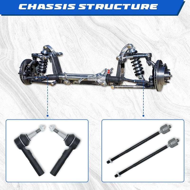 8x Control Arm Ball Joint Tie Rod Sway Bar Link for Cadillac SRX L&R