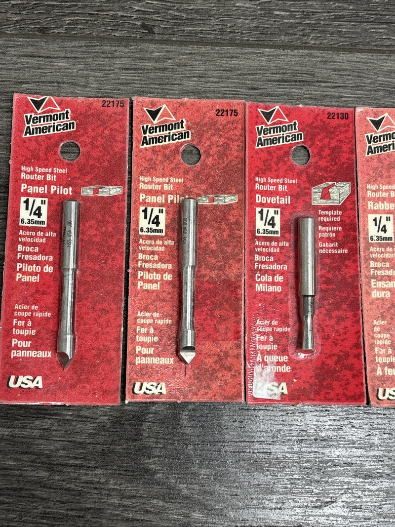 Vermont American 1/4 Inch Shank Router Bit Set 6 Piece