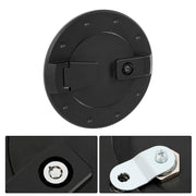 DURAFORCE Locking Fuel Door Gas Tank Cap Cover Aluminum Black For Hummer H2 2003-2009