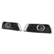 DURAFORCE Fog Lights Bumper Lamps with Black Bezel Molding for Chevy Malibu 2013-2016
