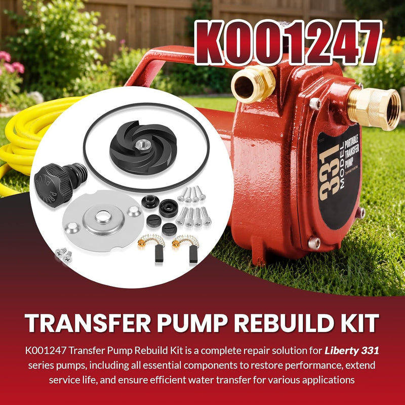 K001247 Transfer Pump Rebuild Kit for Liberty 331 Series 331-B10, 331-B18