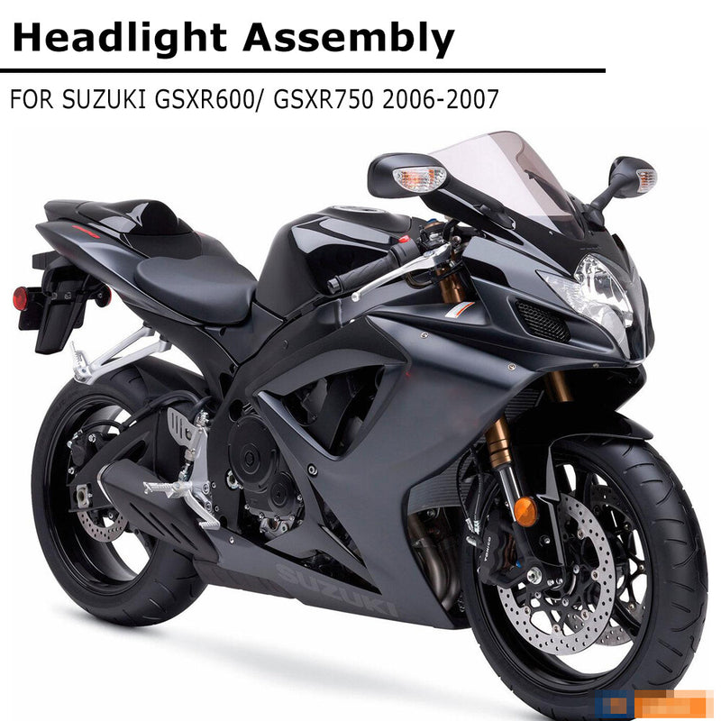Front Headlamp Headlight Assembly for Suzuki GSXR600 GSXR750 K6 2006 2007 06-07
