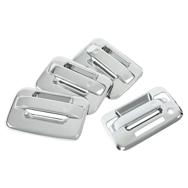DURAFORCE Door Handle Cover for Ford F-150 F150 4DR Crew Cab 2004-2014 Chrome ABS Keypad