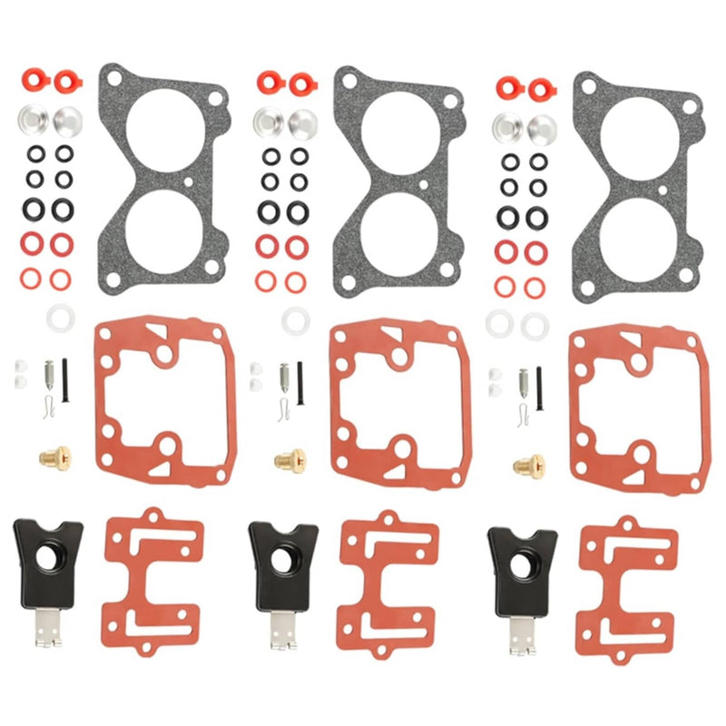 DURAFORCE 439076 398526 Carburetor Repair Kit Assembly for OMC BRP Johnson Evinrude 3 Pcs