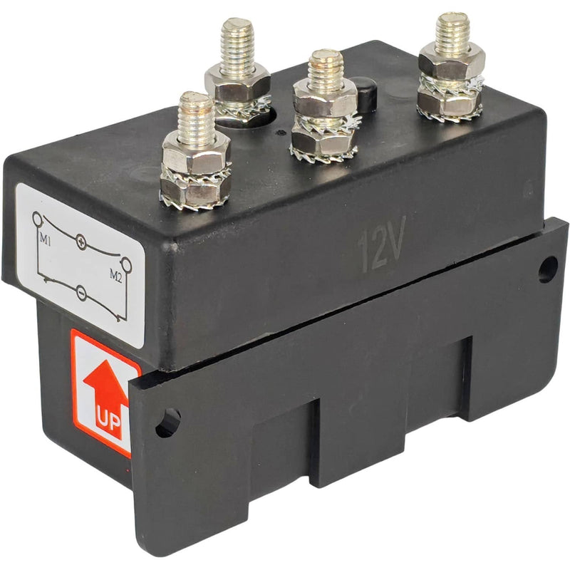 DURAFORCE Quadrupole 500A 12V 2-Wire Windlass Reverse Solenoid for Boat Electric Winch
