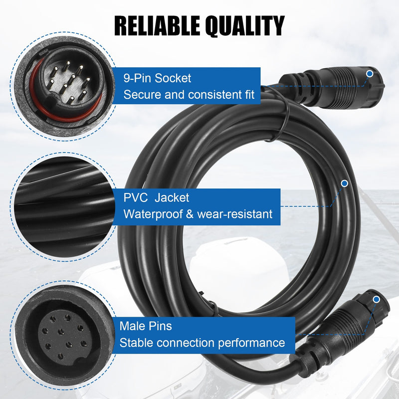000-00099-006 Extension Cable 9 Pin 10Ft for Lowrance LSS-1 LSS-2 Structure