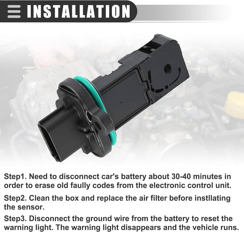 0280218419 Air Flow Sensor Meter for Chevrolet Cruze 2017-2019 1.4L 1.8L Black