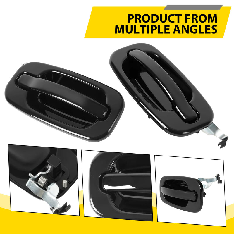 Rear Left Right Outside Door Handles for Silverado Sierra 1500 2500 99-06 2PCS