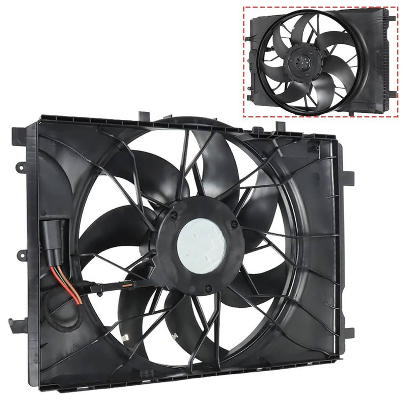 Radiator Cooling Fan for Mercedes-Benz C250 C300 C350 C63 AMG GLK350 2010-2014
