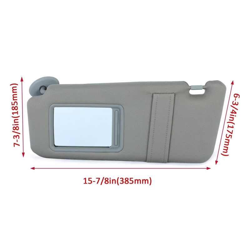 DURAFORCE Sun Visor Left & Right Side With Sunroof Gray for Toyota Camry 2007-2011 Pair