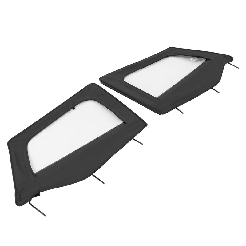 DURAFORCE Soft Top Kit Front Upper Half Doors Tinted Windows for Jeep Wrangler YJ 87-95