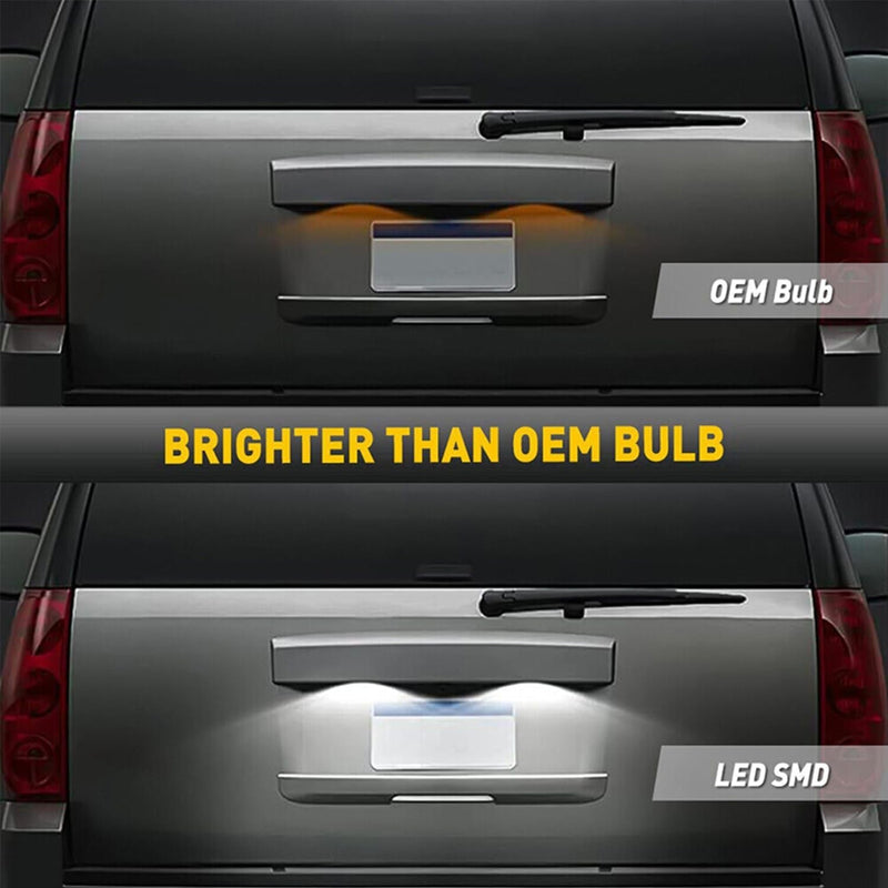 2X LED License Plate Tag Light Lamp for 2007-2014 Chevy Tahoe Suburban GMC Yukon