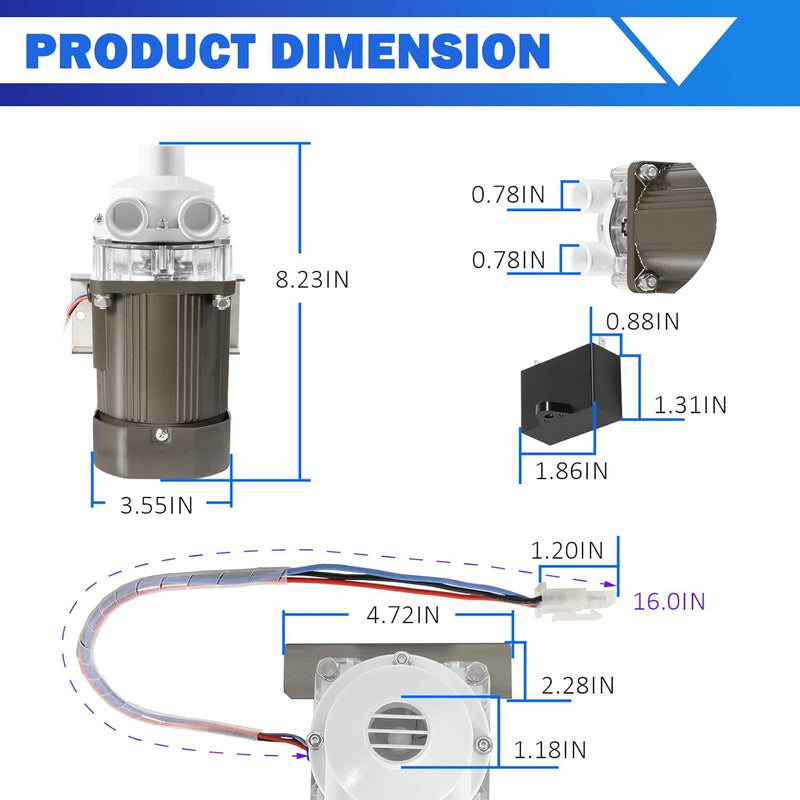 S-0731 Ice Machine Motor for Hoshizaki 900-SD KM-1300M KM-1600M 120V 60W