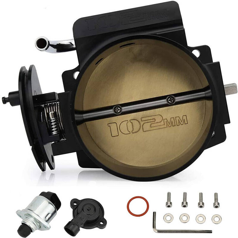 102mm 4 Bolt Throttle Body with Cable TPS IAC for GM Gen III LS1 LS2 LS6