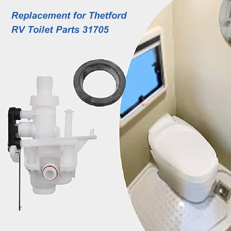 Water Valve Replacement Part 31705 for RV Thetford Aqua Magic V Toilet Upgraded
