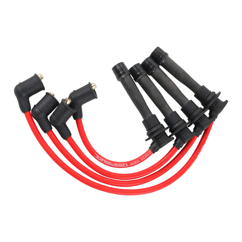 JDMSPEED Red Ignition Spark Plug Wires Set for Mazda Miata 1.6L 1.8L