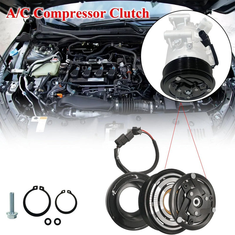 AC Compressor Clutch 12V 7-Groove Kit for Honda Civic 2.0L L4