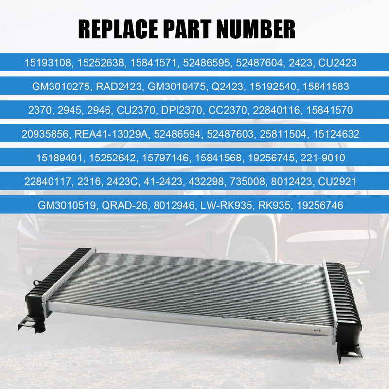 34 Inch Core Radiator for Chevy Silverado Suburban Avalanche Escalade