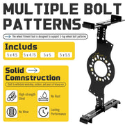 DURAFORCE 5-Lug Pattern Wheel Fitment Simulator for 14-22 Inch Tire Size Mockup