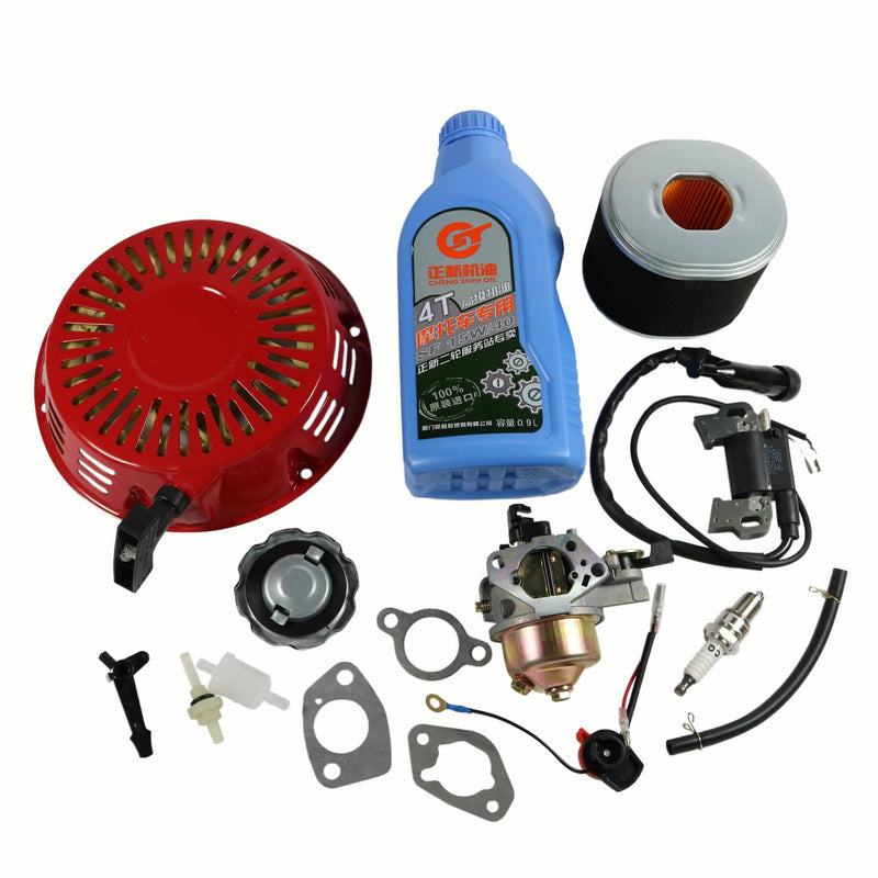 For Honda GX270 GX240 Recoil Carburetor Spark Plug Ignition Coil Air Filter Kit