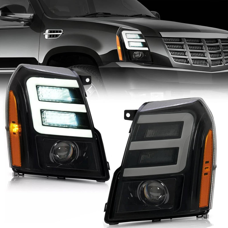 DURAFORCE LED Projector Headlights HID/Xenon for Cadillac Escalade 2007-2010-2014 ESV EXT