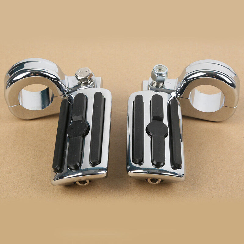 1.25" Engine Crash Bar Footpegs Foot Pegs for Harley Road Glide Softail Suzuki