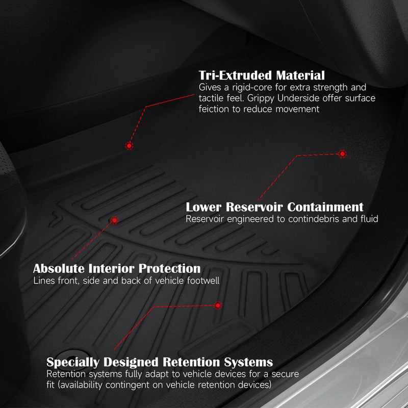 All Weather Floor Mats 3 Row & Cargo Liners for Jeep Grand Cherokee L 2021-2025
