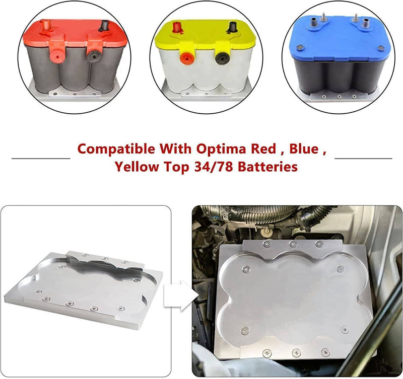 Optima 34 78 Battery Mounting Tray Kit Hold Down Bracket Relocation