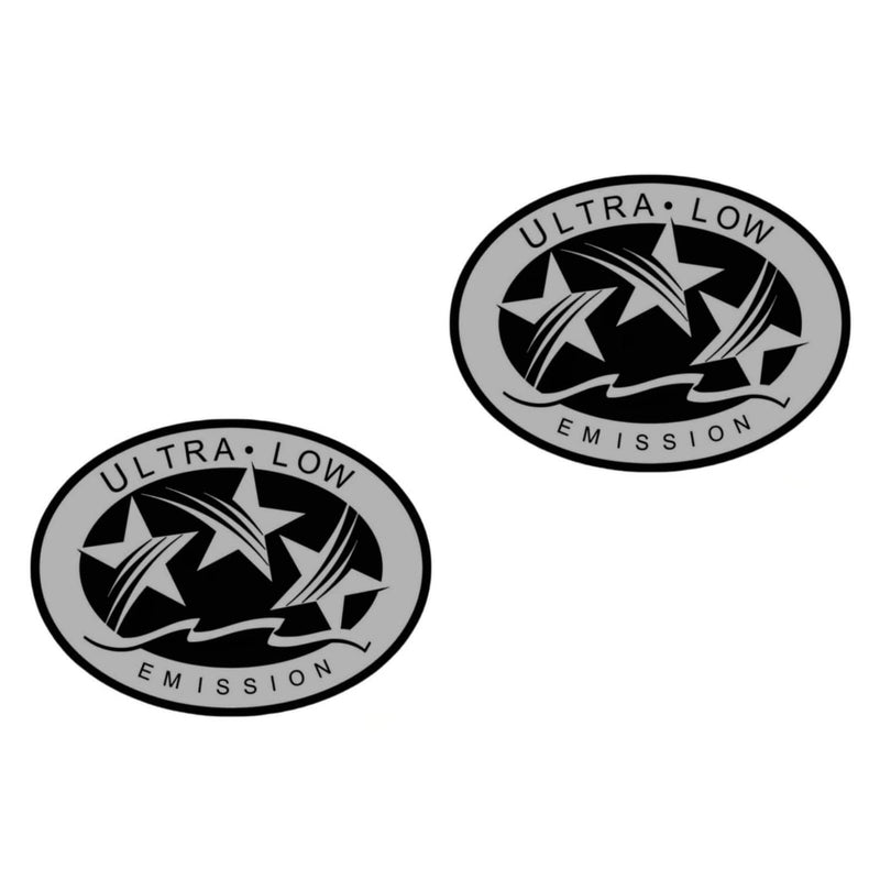 DURAFORCE Ultra Low Emission 3 Star California DOT Outboard Graphic Sticker Decal Silver 2